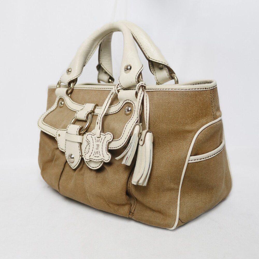 Celine leather trim canvas Boogie bag - Picture 2 of 14